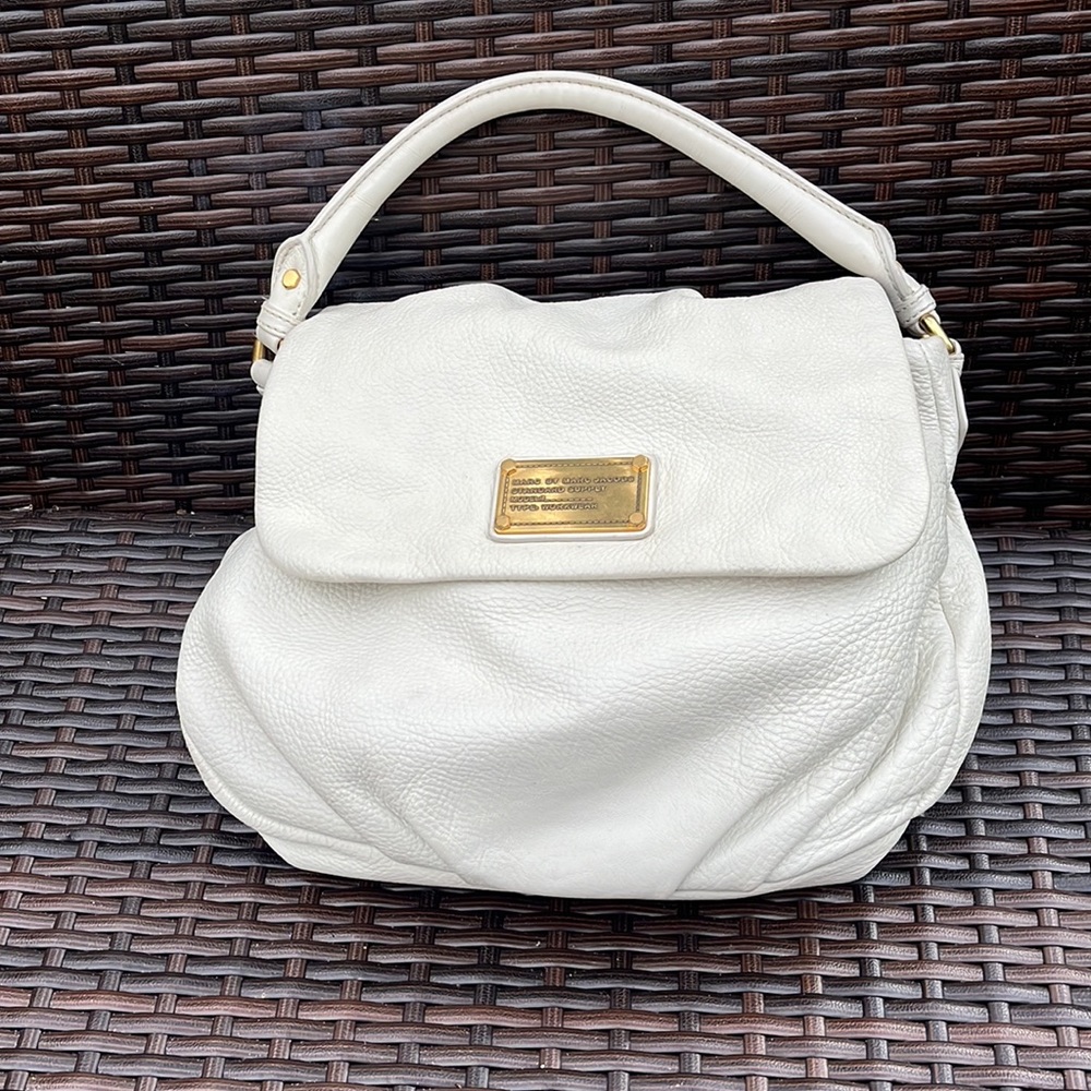 Marc by Marc Jacobs white leather medium handbag